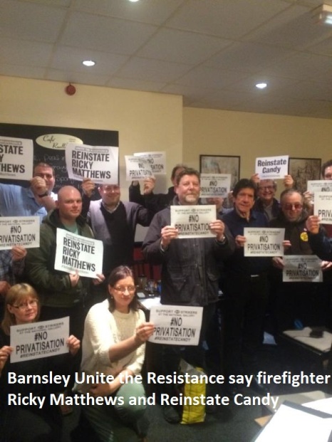 Barnsley Unite the Resistance #reinstate Ricky Matthews