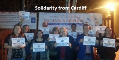 cardiff protest