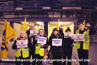 Nat museum scot fair pay protest